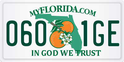 FL license plate 0601GE