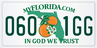 FL license plate 0601GG