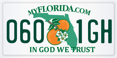 FL license plate 0601GH