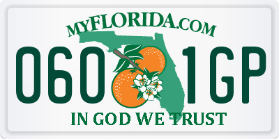 FL license plate 0601GP