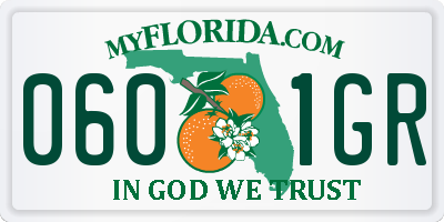 FL license plate 0601GR