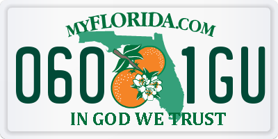 FL license plate 0601GU