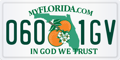 FL license plate 0601GV