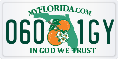 FL license plate 0601GY