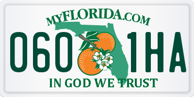 FL license plate 0601HA