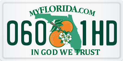 FL license plate 0601HD