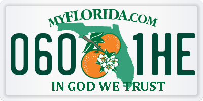 FL license plate 0601HE