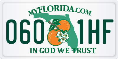 FL license plate 0601HF