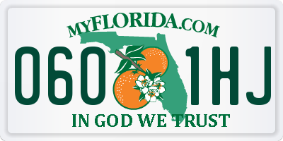 FL license plate 0601HJ