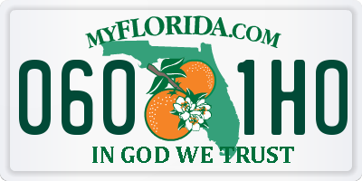 FL license plate 0601HO
