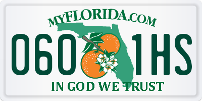 FL license plate 0601HS