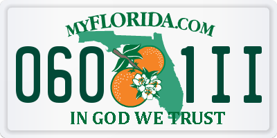 FL license plate 0601II