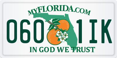 FL license plate 0601IK