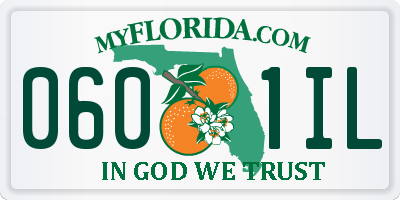 FL license plate 0601IL