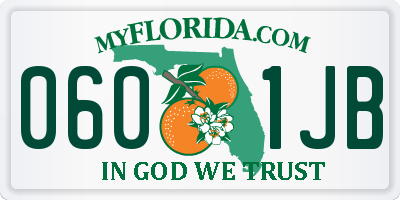 FL license plate 0601JB