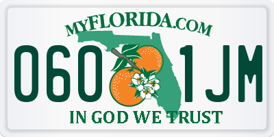 FL license plate 0601JM