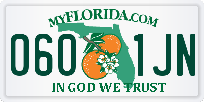 FL license plate 0601JN