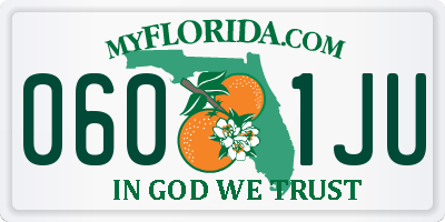FL license plate 0601JU