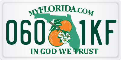 FL license plate 0601KF