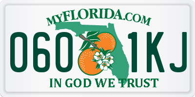 FL license plate 0601KJ