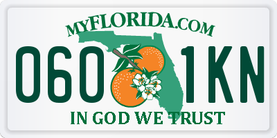 FL license plate 0601KN