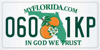 FL license plate 0601KP