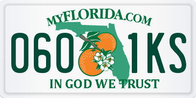 FL license plate 0601KS