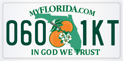 FL license plate 0601KT
