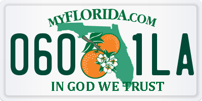 FL license plate 0601LA