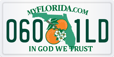 FL license plate 0601LD