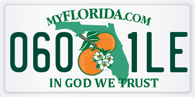FL license plate 0601LE