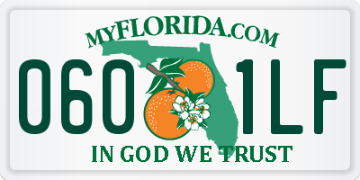 FL license plate 0601LF