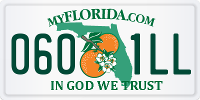 FL license plate 0601LL