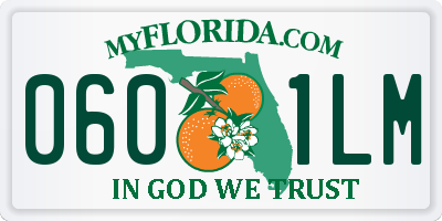 FL license plate 0601LM