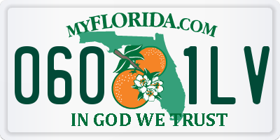 FL license plate 0601LV