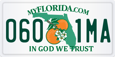 FL license plate 0601MA