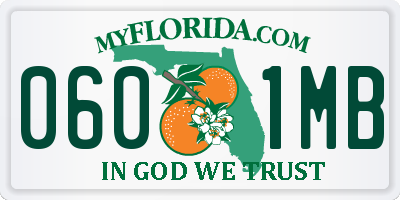 FL license plate 0601MB