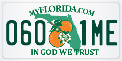 FL license plate 0601ME