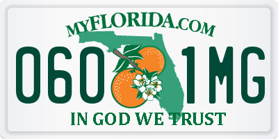 FL license plate 0601MG