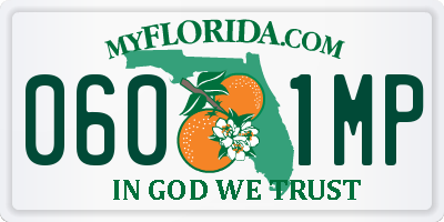 FL license plate 0601MP