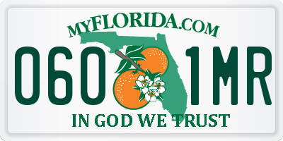 FL license plate 0601MR