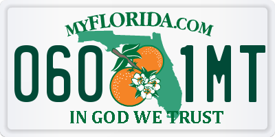 FL license plate 0601MT