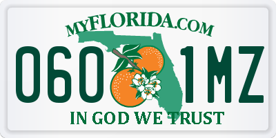 FL license plate 0601MZ