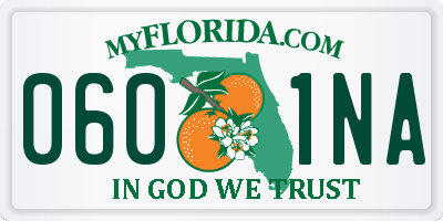 FL license plate 0601NA