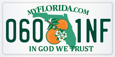 FL license plate 0601NF