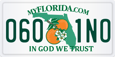 FL license plate 0601NO