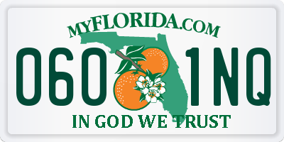 FL license plate 0601NQ