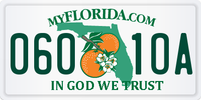 FL license plate 0601OA