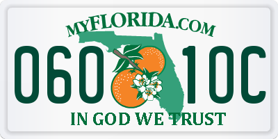FL license plate 0601OC
