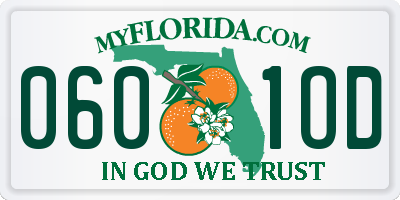 FL license plate 0601OD